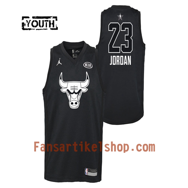 NBA Chicago Bulls Trikot Michael Jordan  23 2018 All-Star Jordan Brand Schwarz Swingman - Kinder